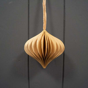 Gold Teardrop Paper Decoration