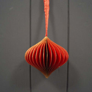 Red Teardrop Paper Decoration