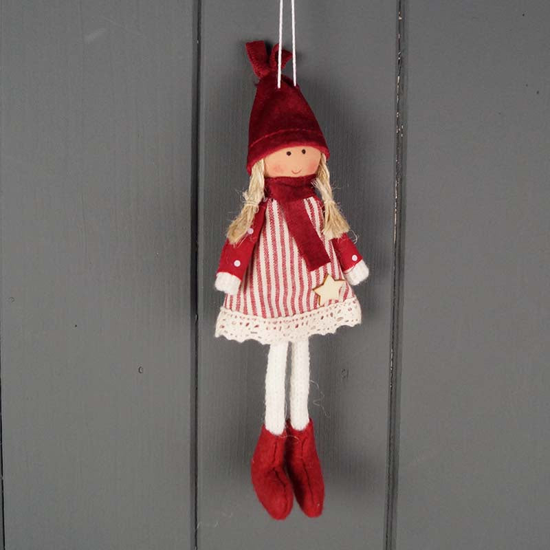 Red Fabric Hanging Doll