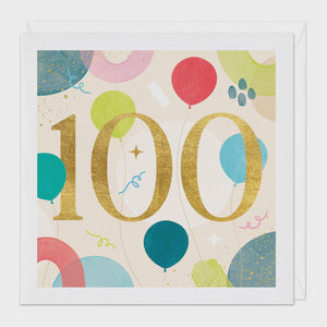 100th Birthday Balloon Card