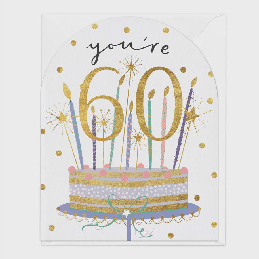 60th Birthday Cake Card