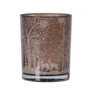 Snowy Deer Candle Holder