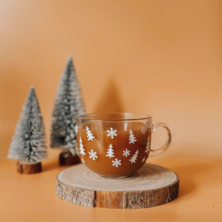 Christmas Tree Glass Mug