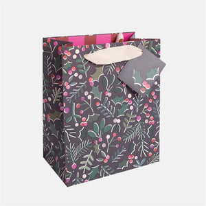 Graphic Foliage Charcoal Medium Gift Bag