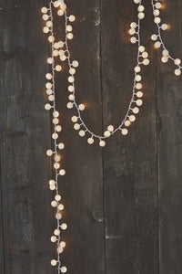 White Pom Pom Light String