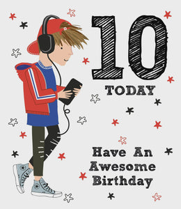 10th Birthday Boy Card